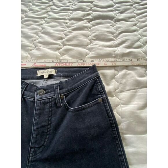 Madewell Low Rise Stovepipe Jeans Dark Blue Denim Slim Straight Size 25 - Picture 8 of 10